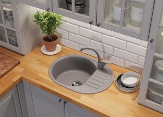 Мойка кухонная Polygran Quartz Bond-610 688360 туман